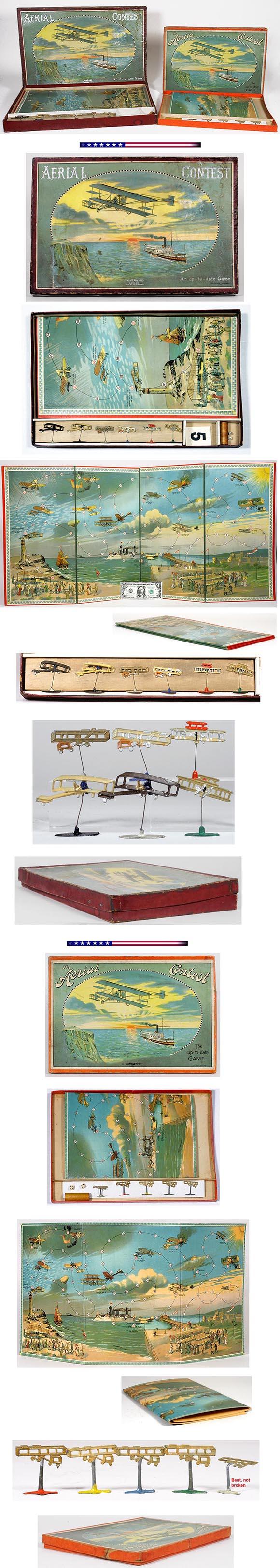 1907 Spear's Aerial Contest Games (2 versions) in Original Boxes